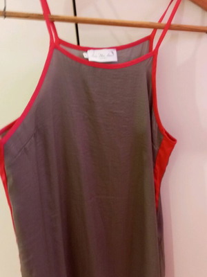 Blouse dress like new, size M, gray and pink