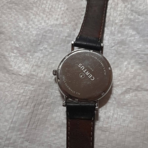 Certus quartz movement watch used, black
