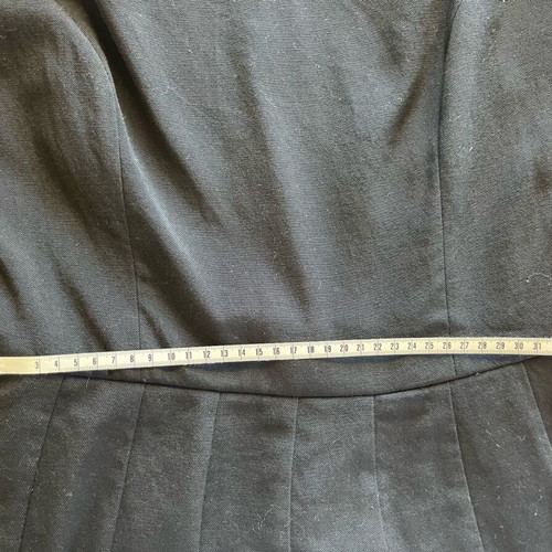 Black wool dress with pleats, like new, size S