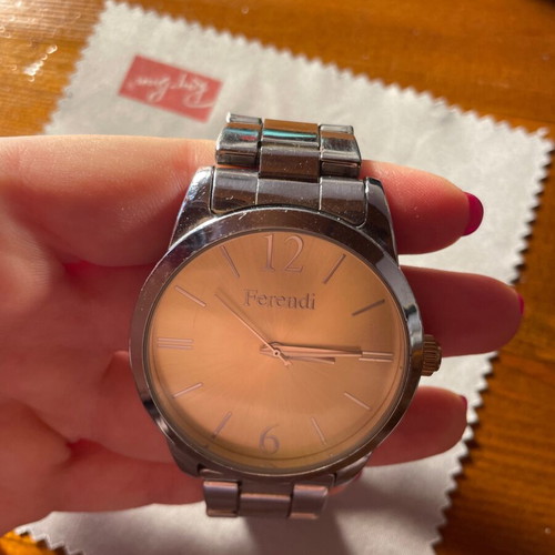 Ferendi watch used with silver bracelet, unisex