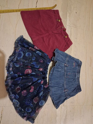 Zara girls' skirt set, 3 pieces, colorful, sizes 110-116 cm