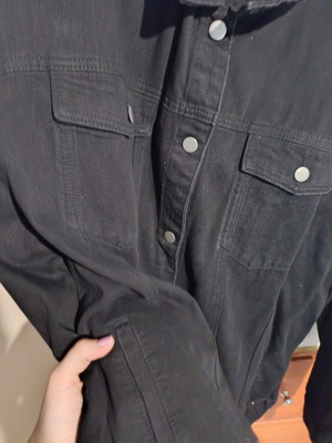 Black denim jacket, plus size