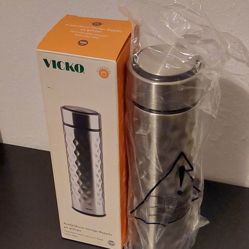 VICKO Stainless Steel Thermos with Filter 500ml new