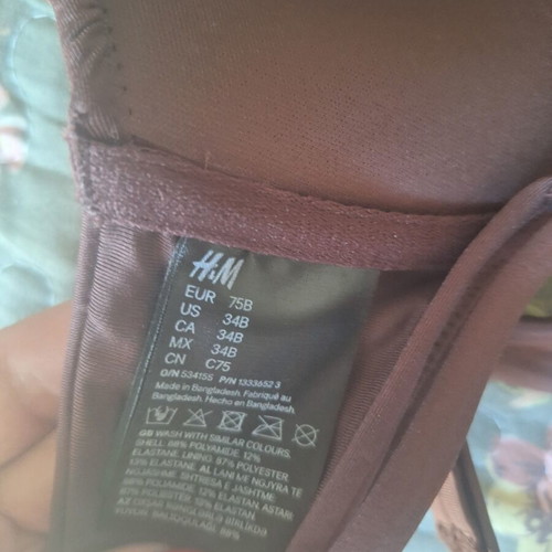Swimwear top H&M brown 75B like new