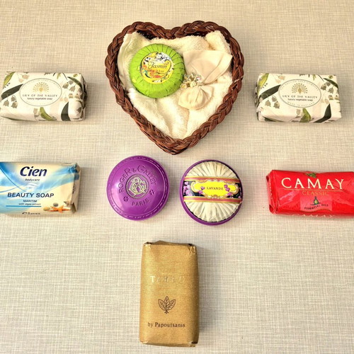 Soap collection used, set of 7 bath products
