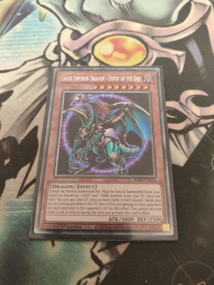 Chaos Emperor Dragon - Envoy of the End Yu-Gi-Oh! card like new, Platinum Secret Rare