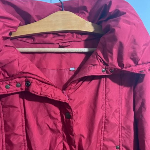 Women's jacket with hood like new, red size M