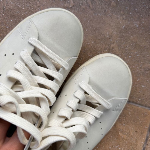 Adidas Stan Smith Decon sneakers, laser cut, unlined, size 38, grey and white