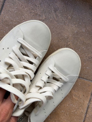 Adidas Stan Smith Decon sneakers, laser cut, unlined, size 38, grey and white
