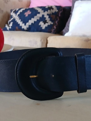 Abysse vintage belt dark blue new, size 80