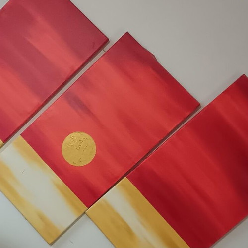 Sunset paintings like new, deep orange, gold, yellow colors