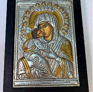 Ακριβές αντίγραφο Βυζαντινής εικόνας Παναγίας και Ιησού Χριστού.