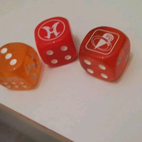 Yugioh dice new, pack of 3 pieces