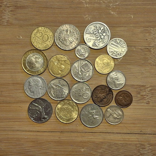 Coins from foreign countries used