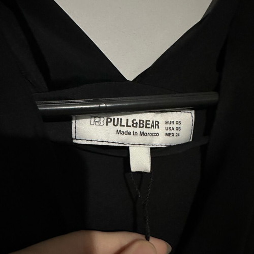 Bodysuit with V-neck black, new, size XS Pull & Bear