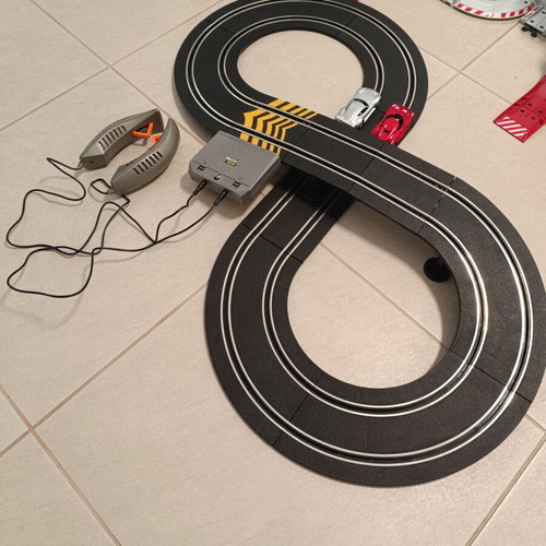 Majorette fire station and Maisto Tech racetrack like new