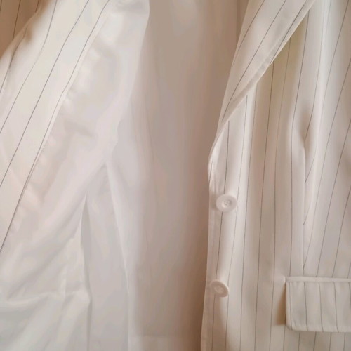 Striped jacket like new, size M, white and blue