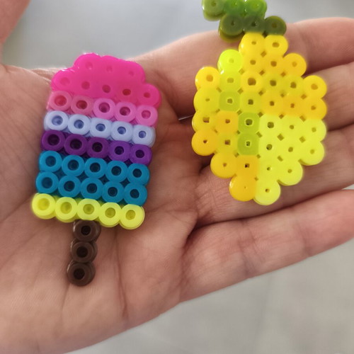 Magnets made of fuse beads like new, various designs