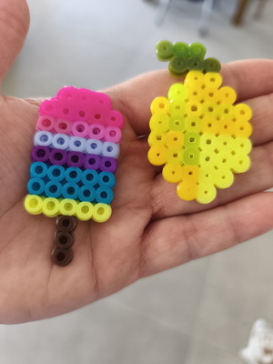 Magnets made of fuse beads like new, various designs