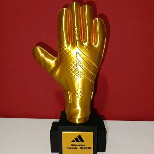 Golden glove trophy new for goalkeeper with base