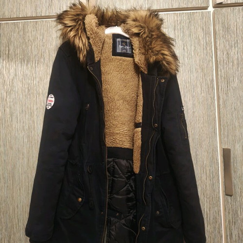 Long jacket used, dark blue, size large