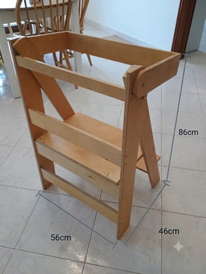 Montessori Learning Tower like new, handmade, supports 2 children