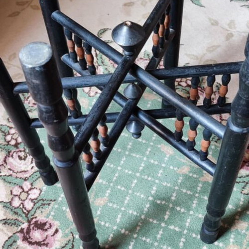 Egyptian brass table set vintage 1950s used