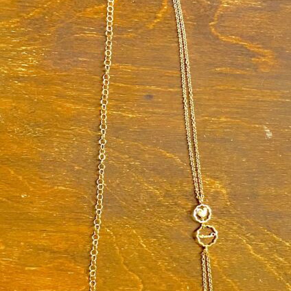 Chantecler 9K Gold Long Necklace like new, 88cm