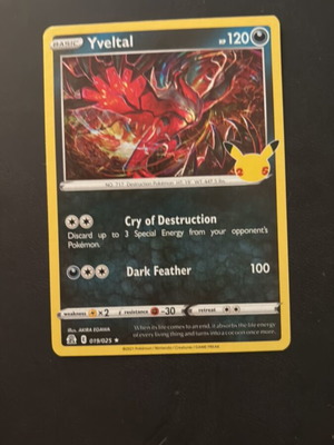 Yveltal 019/025 Celebrations Holo card new