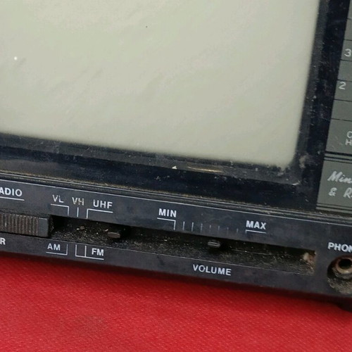 Tele RTV-002 vintage small TV and radio used