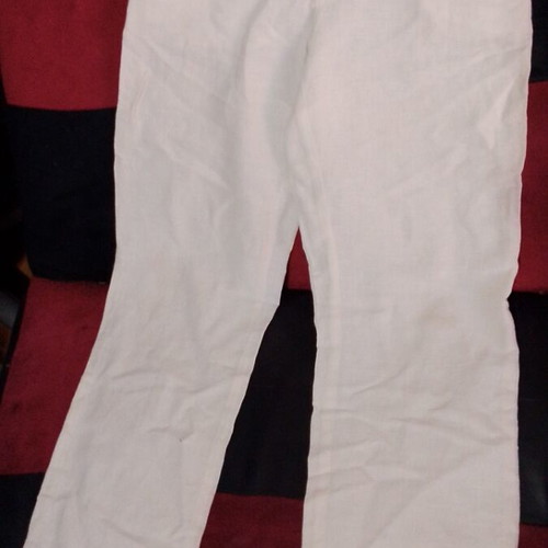 Unisex pants like new, light beige sugar color, linen, size 134 cm