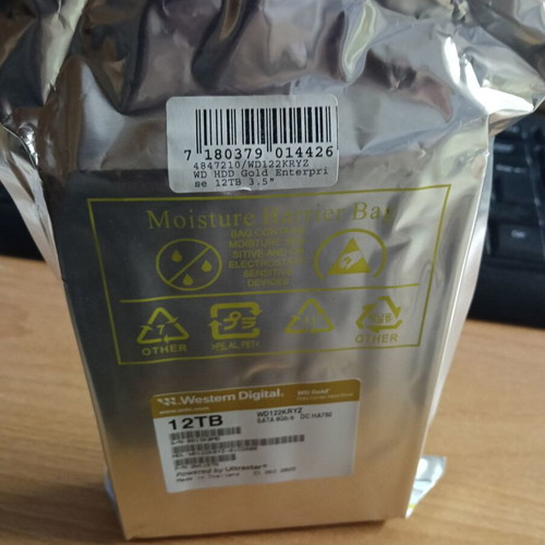 Western Digital Gold 12TB HDD 7200rpm 512MB Cache sealed