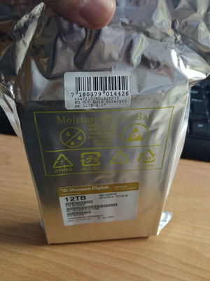 Western Digital Gold 12TB HDD 7200rpm 512MB Cache for Server sealed