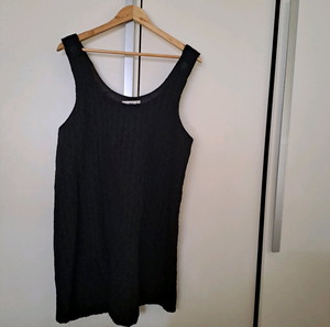 Black mini oversized dress Mango L