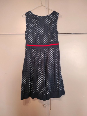 Polka dot dress used, blue, size L
