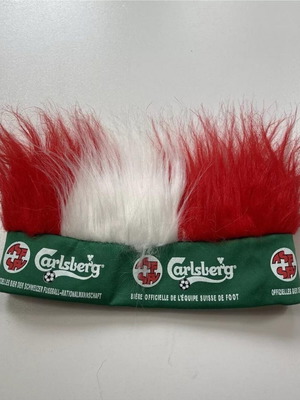 Carlsberg επίσημη κορδέλα με περούκα για ποδοσφαιρικούς οπαδούς σαν καινούργια