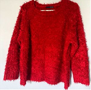 Ζεστό απαλό κόκκινο πουλόβερ