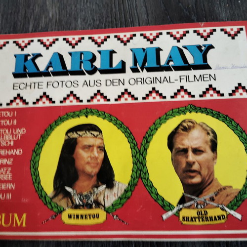 Karl May album used with 337/384 stickers in excellent condition