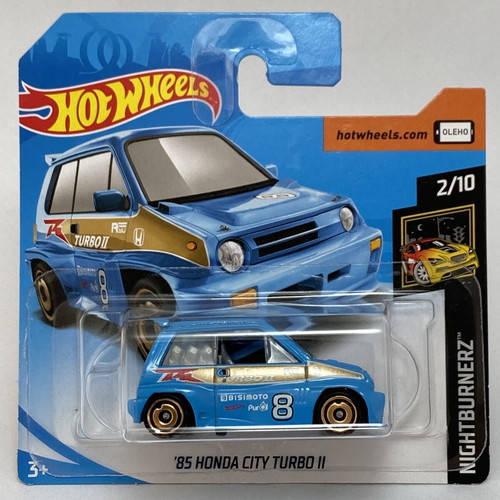 1985 Honda City Turbo II Hot Wheels Nightburnerz toy car 1:64, blue