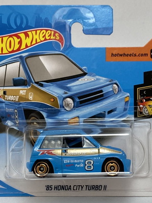 1985 Honda City Turbo II Hot Wheels Nightburnerz toy car 1:64, blue
