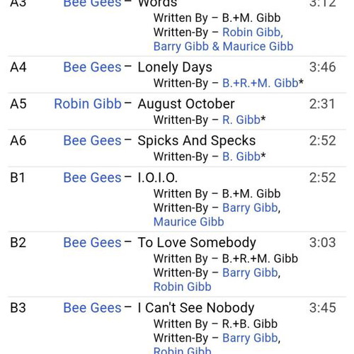 Bee Gees vinyl record used, 1975, pop