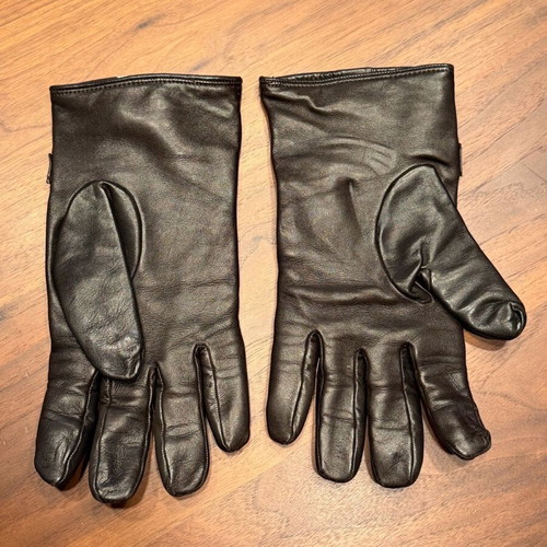 Dolce & Gabbana leather gloves like new, brown, size 9 1/2