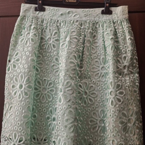 ASOS Mini Skirt Mint Color Lace Like New, Size L 40 12