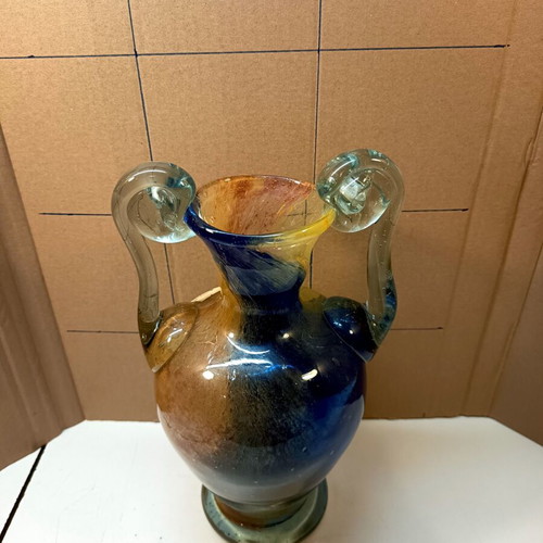 Anthologist Handmade Blown Glass Amphora Vase New