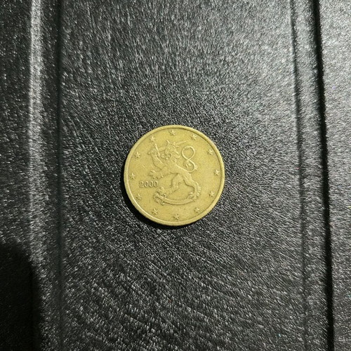 Finnish collectible 50 cent coin like new, year 2000 mint
