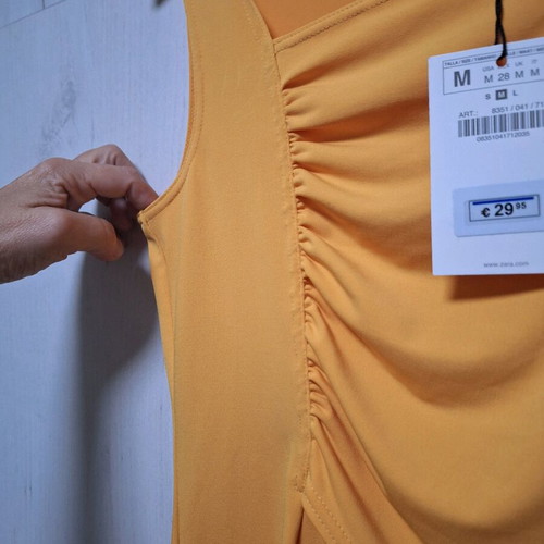 ZARA women's blouse top new, yellow, size M