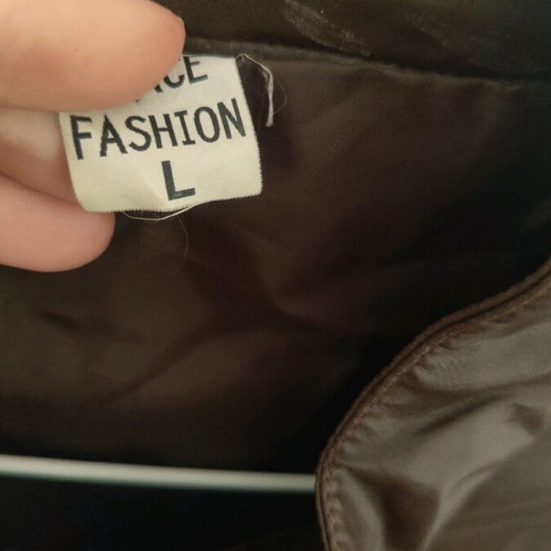 Brown leather jacket large like new