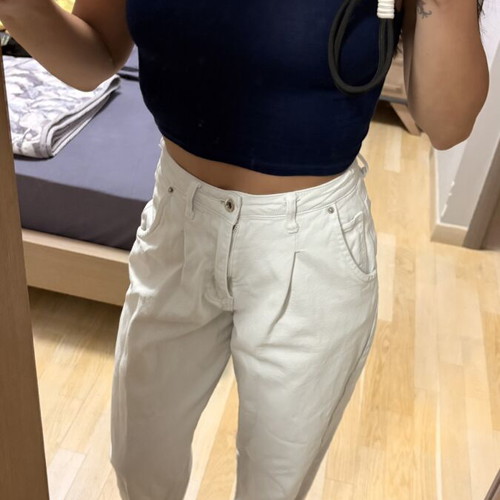 White balloon jeans XS Asos with free blouse