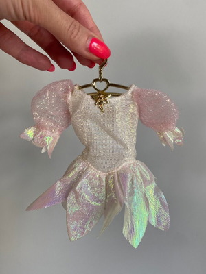Hasbro Fairy Princess Sindy φόρεμα 1990s μεταχειρισμένο, αστραφτερό λευκό