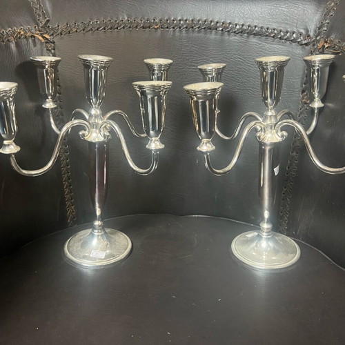 Candlestick set used, two pieces